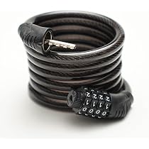 4-Digit Password Bike Lock - 1ft Combination Cable Chain Lock For Bicycles