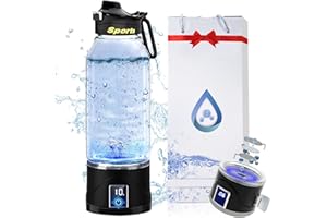 BEKASA Hydrogen Water Bottle 1000ml Hydrogen Rich Water Cup, Portable Hydrogen Water Generator, SPE PEM Technology Hydrogen Water Machine with LED Hydrogen Water Ionizer for Travel, Sport, Gym, Office