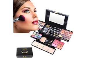 AFGSsm Set trucco make up completo, Kit trucco completo, Set trucchi donna, Make Up Cosmetico con set pennelli make up, Rossetti, Lucidalabbra, Correttore..(39 Colore)