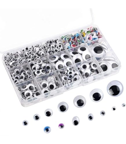 100 Stück Wackelaugen Zum Aufnähen | Größe 10 Mm | Für Bastelarbeiten, Puppen, Plüschtiere & Scrapbooking