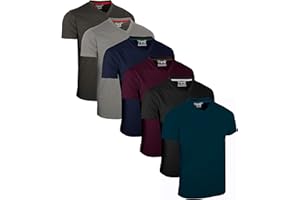 FULL TIME SPORTS® 6er-Pack kurzärmlige T-Shirts mit V-Ausschnitt für Herren, lässige Oberteile mit V-Ausschnitt