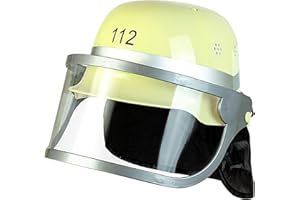 W WIDMANN MILANO Party Fashion - Casque de pompier avec visière pour enfants, en plastique dur, uniforme, équipement de pompier