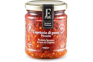 Capriccio di pesce Piccante - E Tipic - Prodotti tipici Calabresi - Artigianale - Senza Glutine - Vaso da 200g