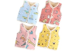 XM-Amigo Gilet spesso per neonate, invernali, autunnali, caldi, per bambine, da bambina, con spalle superiori, gilet spesso (0-6 anni)