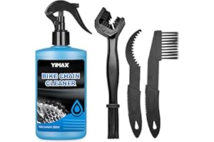 YIMAX Detergente per Catena Bici, 300 ml Pulitore Catena Bici Spray, Pulisci Catena Bici Biodegradabile, Kit Pulizia Bicicletta, Sgrassante Catena Bici con Spazzola per Tutte le Catene da Bicicletta