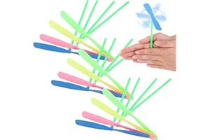 JSMTKJ 50 Pezzi Giocattolo Volante Libellula, Elica Volante Giocattoli Plastica Skyrocopter per Bambini Giocattoli Allaperto (Colore Casuale)