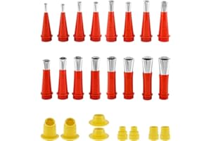 ACONDE 24 sztuki dysz uszczelniających ze stali nierdzewnej, do kuchni, łazienki, 16 dysz + 8 baz