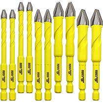 Set Punte Da Trapano Eccentriche A 4 Taglienti - 4+5+6+8+10+12mm, Rivestite Titanio - Foto 10