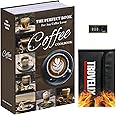 SEKAM Book Safe with Combination Lock, Hidden Safe (24 x 15 x 5.5 cm) with Fireproof Bag, Secret Diversion Safe, Hollow Book Box Hidden Storage, Money Safe Box for Cash (COFFEE)