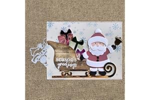 Benoon Fustelle per Taglio in Metallo di Babbo Natale, Stencil per Goffratura per Fai-da-Te Scrapbooking Album Fotografico Paper Card Crafts Making Argento