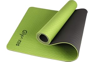 Glymnis Tappetino Yoga in TPE Tappetino da Yoga Antiscivolo a Doppia Faccia e Impermeabile Dimensione di 183 x 61 x 0.6 cm con Cinturino, Adatto per Yoga, Ginnastica, Allenamento