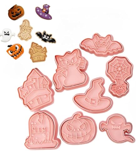 GWAWG Grande set di formine per biscotti di Halloween, 10