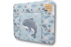 pic Bear Wickelauflage - hochwertige OEKO-TEX Wickeltischauflage - pflegeleichte Wickelunterlage - Auflage Wickelkommode - 85 x 72 cm - Sealife