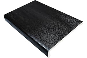 EUROCELL 200mm Black Ash UPVC Window Board/Cill Cover 1.25m Long 9mm Thick Plastic Window Sill Capping