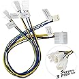 Akasa PWM Splitter - Smart Fan Cable | Supports 3 PWM fans from a single motherboard header | AK-CB002