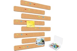 Yoillione Felt Pin Board for Bedrooms Offices Home, Bulletin Boards Notice Board Black Memo Board for Wall Decorative, Blue Cork Board Tiles Self Adhesive Pinboard with 20 Push Pins