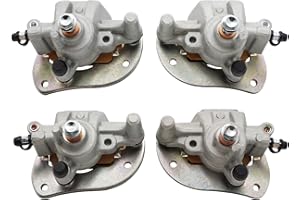 M MATI Front & Rear Brake Calipers for Yamaha ATV 2009-2014 Grizzly 550 YFM550 2007-2020 Grizzly 700 YFM700 with Pads 3B4-2580T 3B4-2580U 3B4-2580V 3B4-2580W