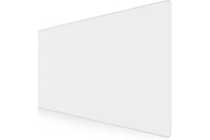 CSL-COMPUTER Titanwolf- Übergröße Mauspad Gaming 1200x600mm - XXXL Mousepad groß - Tischunterlage Large Size - verbessert Präzision und Geschwindigkeit - XXL z.B. für Logitech Maus und Tastatur - weiß