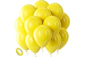 Kelfara Ballon Jaune Ballons de Baudruche - 100 Pièces 12 Pouces Ballons Anniversaire Jaune Citron en Latex Matt Ballon Helium pour Fête du Tournesol d'été Mariage Fiançailles Décorations Baptêm