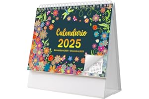 AEYAKA Calendario da Tavolo 2024 2025 Calendario Novembre 2024 a Dicembre 2025, 20 x 20.5 cm, Italiano C08