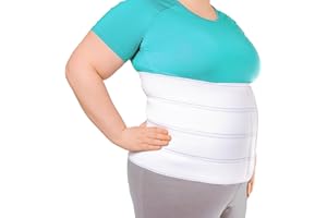 BraceAbility Medyczny wiązek żołądkowy z kompresją opaski brzucha do diastazy odbytniczej, poporodowej, opakowania pooperacyjnego do odzyskiwania tuczki brzusznej, dla kobiet i mężczyzn (2XL 12")