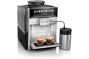 Siemens, automatyczny ekspres do kawy, 11 rodzajów napojów, automatyczne czyszczenie układu mlecznego, młynek ceramiczny, duży wyświetlacz dotykowy, pojemnik na mleko, EQ6 plus s300, TE653M11RW