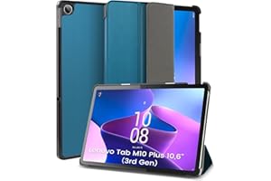 DLveer Custodia Cover per Lenovo Tab M10 Plus (3rd Gen) 10.6 TB-125FU, Ultra Sottile Flip Stand Cover con Funzione Auto Sleep/Wake Cover per Lenovo Tab M10 Plus 10.6 Pollici 2022 Tavoletta (Blu)