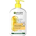 Garnier Vitamin C Brightening Cream Cleanser, Removes Makeup & Impurities, Hydrates & Brightens, For Dull & Uneven Skin, 250ml