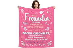 ACAROMAY Original Freundschaft Geschenke für Freundin Frauen Kuscheldecke für Beste Freundin Weihnachten Neujahrsgeschenk Geburtstagsgeschenk für Freundinnen Dekoratives Decken (Beste Freundin-A)