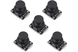 Teyleten Robot Dual-axis XY Joystick Module PS2 Game Joystick Control Lever Sensor Game Controller Sensor Board Module KY-023 for Arduino Raspberry (5pcs)
