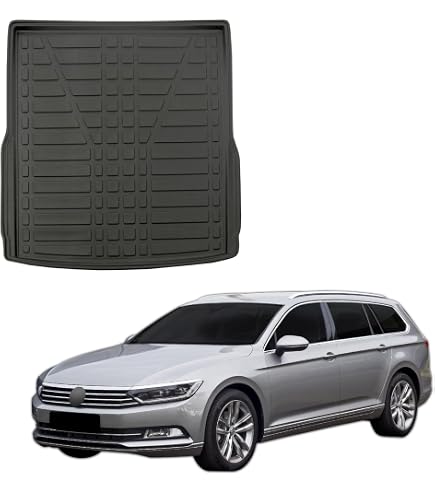 Alfombrilla De Goma Para Maletero De VW Passat 3G B8 Sedán 2014 En Adelante – Rigum, Negra