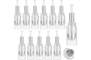 LOPHE 36 Pin Ersatz Nadeln Patrone,12 Stück Universalmodell Ersatznadeln Mikronadel Derma Pen, Microneedling Pen Nadelpatronen für Auto Micro Nadelroller Einstellbar Needling Pen (Gewinde)