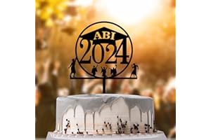 RHSEMI Cake Topper Abitur 2024,Bestandene Prüfung Cupcake Deko Tortenstecker Abschlussfeier Graduation Party Deko Geschenke