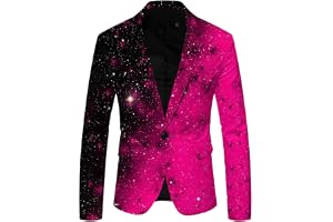 Generisk glitter kavaj herr glitter outfit kavaj sportig fest glitter kostym paljetter kostym smal passform prestanda kostym