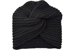 Faringoto Chemo Copricapo da donna, turbante lavorato a maglia a croce con cappuccio Lndian