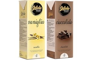 Gelato 4ever - Preparato per Gelato Pronto da Mantecare, Double Pack, Facile da Preparare, Compatibile con Tutte le Macchine per Gelati Come Ninja Creami, Magimix, HKoenig, 1L per Brick, Made in Italy