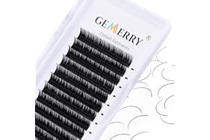 Extensiones de Pestanas, 1x1 Pestañas D curl 0.05 Individuales Extensiones Pestañas Talla única 12mm Naturales Lash Extensions de GEMERRY (0.05-d curl-12mm)