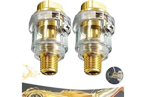 SOUNDZERO PhoenixDN 2X Mini oliatore, Lubrificatore per Compressore, Mini Lubrificatore di Oliatore, 1/4 "BSP Ottone in-Line Lubrificatore D'aria per Compressore D'aria Strumento Tubo