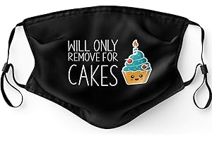 Primicity Funny Face Masks for Adults (Cake mask + Filters) Reusable/Adjustable/Washable Funny masks - UK Seller