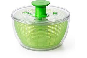 ‎OXO OXO Good Grips Salatschleuder mit Sieb und Deckel, grün – zum Trocknen von Salat