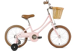 FabricBike Kids - Bicicleta con Pedales para niño y niña, Ruedines de Entrenamiento Desmontables, Frenos, Ruedas 12 y 16 Pulgadas, 4 Colores