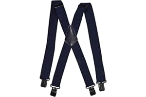 Olata Tirantes Hombres. Tirantes para pantalones con Bandas Extra Anchas. Diseño en Forma de X y Clips Negros – 4 cm