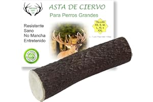 ARTISAN GIFT CO Asta de Ciervo para Perros, Mordedores 100% Naturales - Peso Unidad 150 gr. + (L - 1 und.)