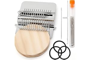 VALINK Stopf-Mini-Maschine, 10/12/14 Haken, Stopfmaschine, Holz-Stopfmaschine, Multi-Bastel-Patching-Maschine, zum Reparieren von Löchern, DIY-Kleidung, Socken, Hautfarbe