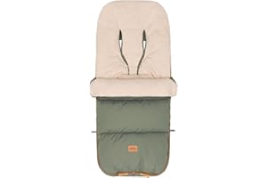 Fillikid Winterfußsack Kinley Exklusiv | warmer Babyfußsack mit Coral Fleece | wind- & wasserabweisend | Rundum-Reißverschluss, Oberteil abnehmbar | 50 × 100 cm, waschbar 30 °C