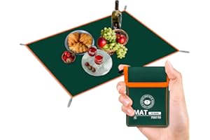 RUVVDR Couverture Pique Nique ImperméAble Tapis de Plage，LéGer Tapis Pique Nique Couverture de Camping pour Plage, Picnic, Parc,Voyage,Pliable (Vert, 70 X 110 CM)