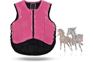 WGFOIP Gilet D'équitation pour Enfants, Gilet de Protection du Corps, Gilet D'équitation, équipement de Protection D'équitation de sécurité rembourré en Mousse, Protecteur du