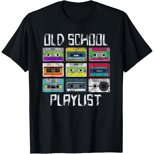 T-Shirt Femme Best Of 87s - Motif Cassette Rétro - Col En V Léger - Pour Fête Années 80