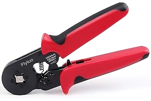 Flytuo Ferrule Crimping Tool,0.25-10mm² /AWG 23-7 Self-Adjustable Ratchet Wire Ferrule Crimper, HSC8 6-4A Premium Crimping Tool for Wire Terminals Cables End-Sleeves