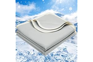 PHF Double Cooling Blanket Double Size for Hot Sleepers, Double Side Arc-Chill Q-Max>0.5 Cooling Blanket for Night Sweats, Keep You Cool All Night, 150 x 200cm, Grey